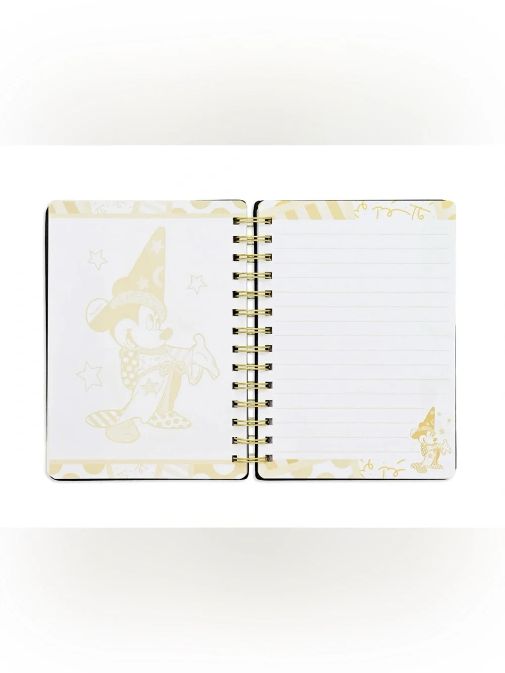 Disney Black & Gold Sorcerer Mickey Spiral Notebook